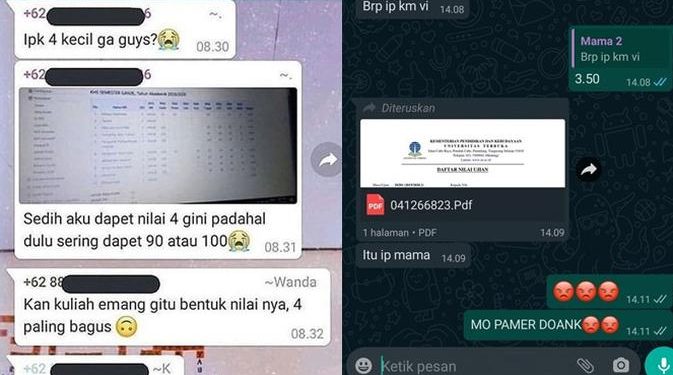 6 Chat Pamer IPK Kuliah Ini Bikin Elus Dada