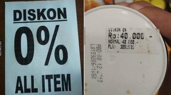 6 Harga Barang Diskon 0% Ini Bikin Mikir Keras