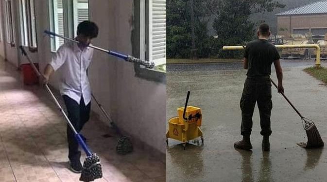 6 Kelakuan Cowok saat Mengepel Ini Bikin Geleng Kepala