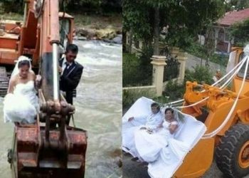 6 Kendaraan Pengantin Ukuran Besar Ini Bikin Heboh Acara Pernikahan