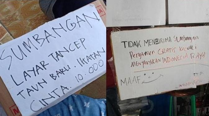 6 Tulisan Minta Sumbangan Ini Kocak, Bikin Geleng Kepala