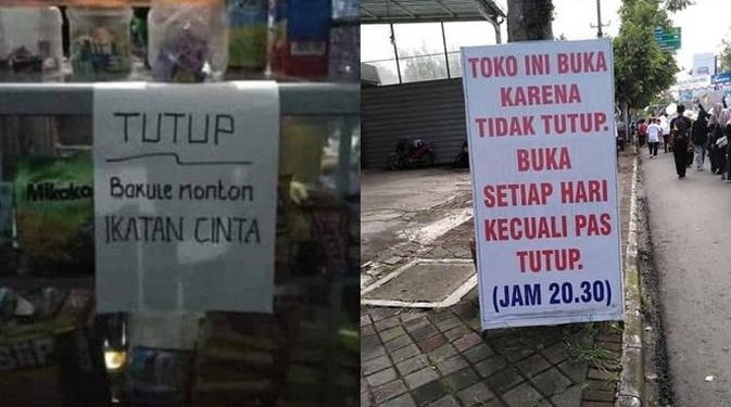 6 Tulisan Warung Tutup Ini Bikin Geleng Kepala