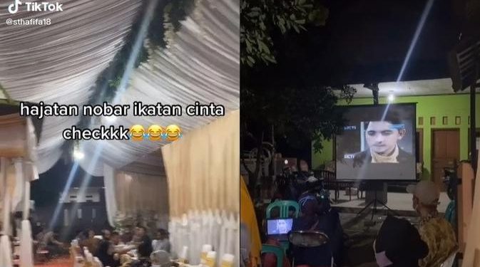 Bukan Hiburan Musik, Resepsi Pernikahan Ini Malah Gelar Nobar Sinteron
