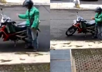 Tetap Patuhi Protokol Kesehatan, Aksi Driver Ojek Online Ini Bikin Salut