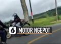 VIDEO: Aksi Motor ‘Ngepot’ Nyaris Adu Banteng