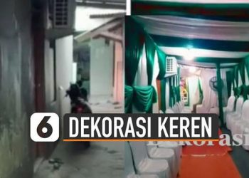 VIDEO: Dekorasi Keren Acara Pernikahan di Gang Sempit