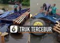 VIDEO: Viral Detik-Detik Truk Tercebur di Dermaga