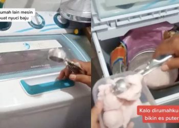 Viral Cara Membuat Es Puter Pakai Mesin Cuci, Bikin Geleng Kepala