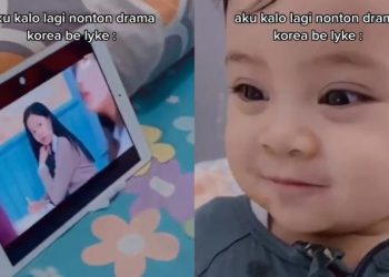 Viral Ekspresi Lucu Balita Saat Nonton Drama Korea, Bikin Warganet Gemas