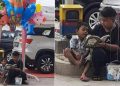 Viral, Kakak Ajari Adiknya Membaca Iqra Sambil Berjualan Balon