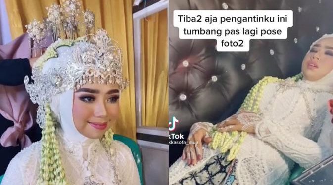 Viral Tatapan Kosong Pengantin Wanita, Sempat Pingsan dan Alami Hal Tak Terduga