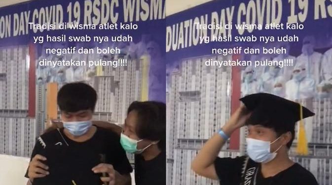 Viral, Tradisi Unik Pasien Covid-19 di Wisma Atlet yang Dinyatakan Sembuh