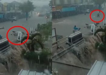 Viral, Video Banjir Hanyutkan Lapak Kaki Lima di Kota Magelang