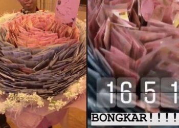 Viral, Wanita Ini Dapat Hadiah Buket Uang Rp 80 Juta Bikin Iri Warganet