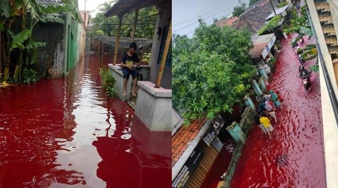 6 Potret Banjir Pekalongan Berwarna Merah Pekat, Ini Fakta di Baliknya