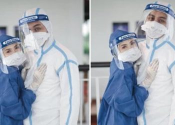 Bertemu di Pusat Karantina Covid-19, Viral Pasangan Lakukan Foto Prewedding Pakai APD