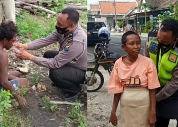 Viral Polisi di Lamongan Selalu Bawa Baju Lebih di Motor Dinas, Alasannya Bikin Haru