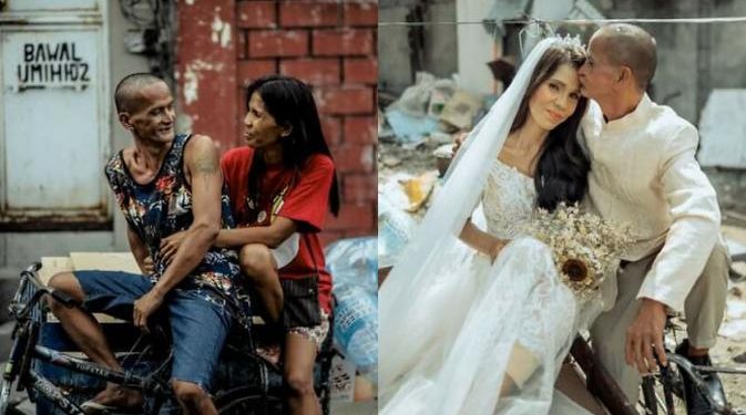 Pasangan Tunawisma Ini Viral Jalani Sesi Foto Postwedding