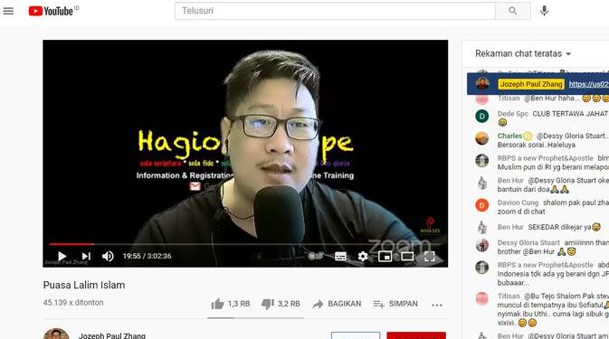 Bareskrim Buru Jozeph Paul Zhang yang Mengaku Nabi ke-26