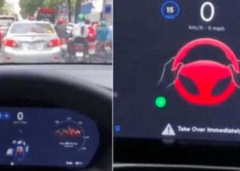 Sistem Autopilot Tesla Menyerah Hadapi Kemacetan, Videonya Viral