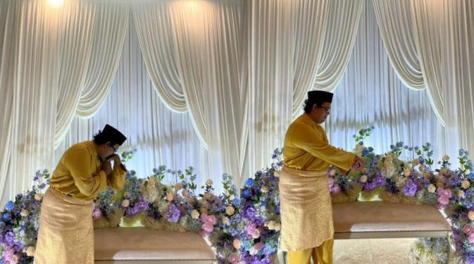 Viral Pria Berfoto Sendirian di Pelaminan, Berharap Cepat Dapat Jodoh