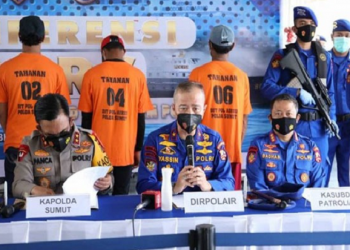 Polda Sumut Tangkap 2 Kapal Asing Ilegal Lakukan Fishing di Selat Malaka