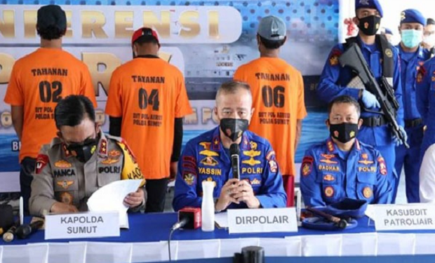 Polda Sumut Tangkap 2 Kapal Asing Ilegal Lakukan Fishing di Selat Malaka