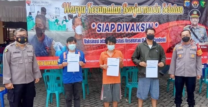 Polda Kalsel telah vaksinasi ribuan warga