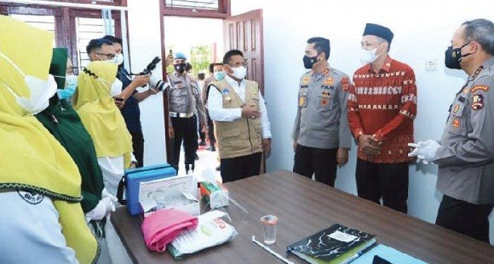 Wali Kota Sambut Kabaharkam Polri di Pos PPKM Lambung