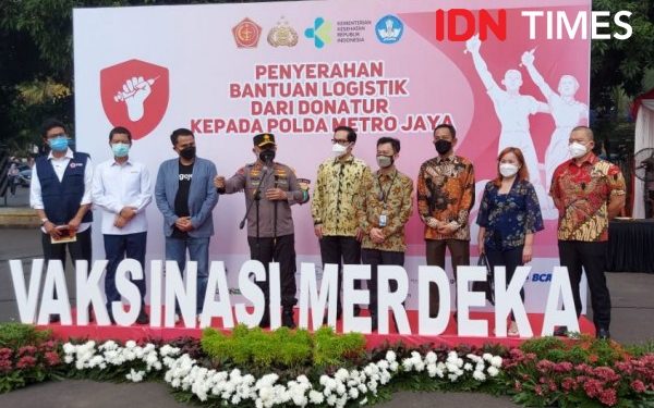 Polda Metro Jaya terima bantuan logistik untuk Vaksinasi Merdeka