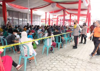 Berlangsung Tertib, Vaksinasi Massal Sinergitas TNI-Polri di Hotel Yello telah Vaksinasi 6.947 orang