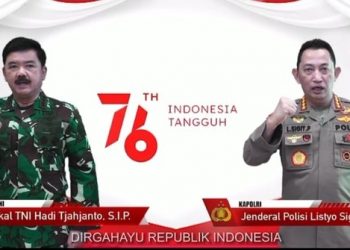 Panglima TNI & Kapolri Jelang HUT ke-76 RI: Indonesia Tangguh, Indonesia Tumbuh