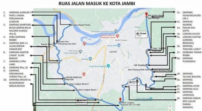 Pengetatan PPKM di Kota Jambi Mulai 23 Agustus, Ini Titik Pos Penyekatan