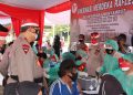 Sambut HUT RI Ke-76, Polda Bengkulu Gelar Serbuan Vaksinasi Merdeka