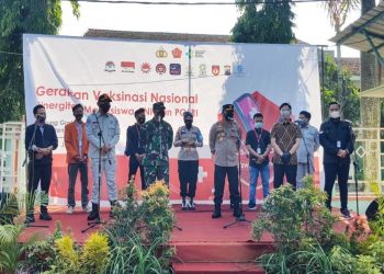 Sinergi TNI Polri dan Jasa Raharja Gelar Vaksinasi Mahasiswa