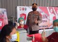 Percepatan Vaksinasi Covid, Polres Tana Toraja Dukung Dinkes Capai Target Habiskan 7740 Dosis