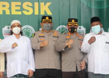 Polres Gresik Bersinergi Dengan MUI Vaksinasi Menjaga Umat