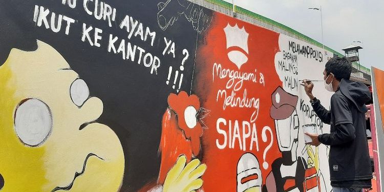 10 Mural Pemenang Lomba Akan Dipajang di Depan Mabes Polri