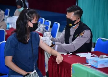 Percepatan Vaksinasi Covid-19, Polda Lampung Gelar Vaksinasi Gratis Bagi Masyarakat Umum