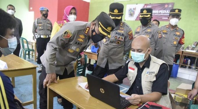 Polisi Gelar Vaksinasi Massal di Tiga Lokasi Dimasa PPKM