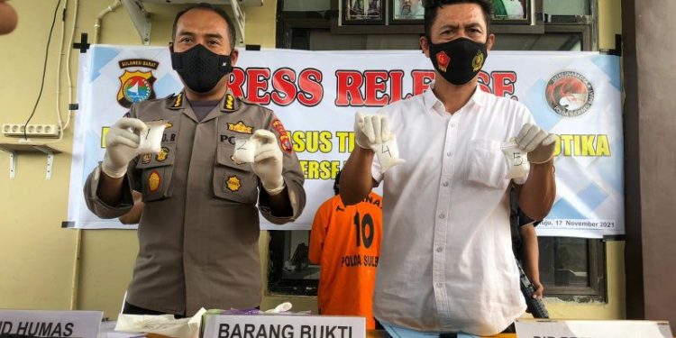 Polda Sulbar menggagalkan pengiriman satu kilogram sabu-sabu