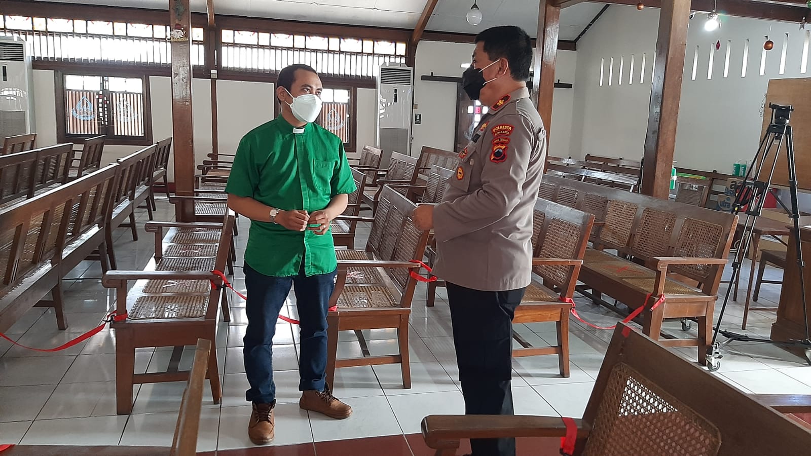 Kapolsek Banjarsari Cek Sejumlah Gereja Jelang Nataru 2021