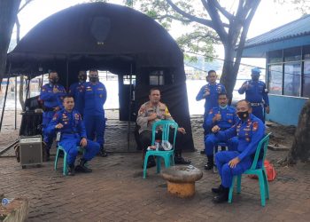 Pengamanan Nataru, Ditpolairud Polda Banten Siaga di Dermaga Pelabuhan Merak