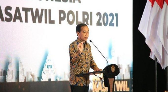 Presiden Jokowi Beri Arahan Apel Kasatwil Polri 2021 di Bali, Ini Poin Penting yang Disampaikan