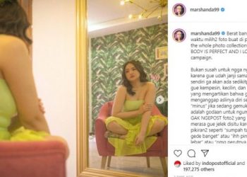 Dibilang Gemuk, Marshanda Langsung Tanggapi Netizen