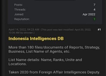 Dugaan Data Intelijen BBIN dan Polri Bocor