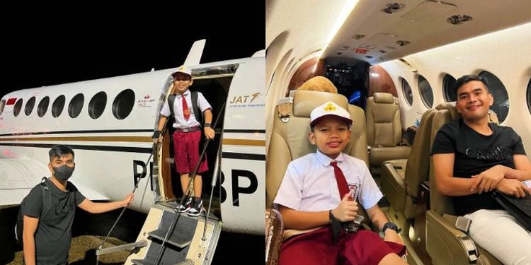 Viral! Netizen Soroti Farel Prayoga Berangkat ke Sekolah Naik Jet Pribadi