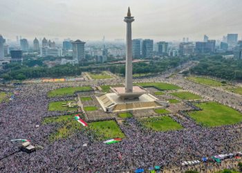 Potret Aksi Bela Palestina di Monas